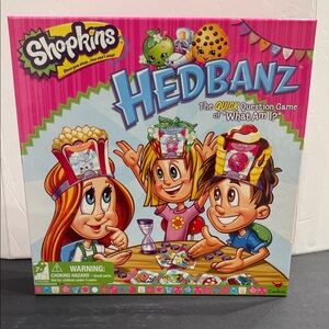 Shopkins HEDBANZ Board Game Great Kids Family Time Activity Complete